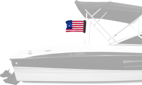 Bennington 12"x18" Forever Wave Flag for Boats