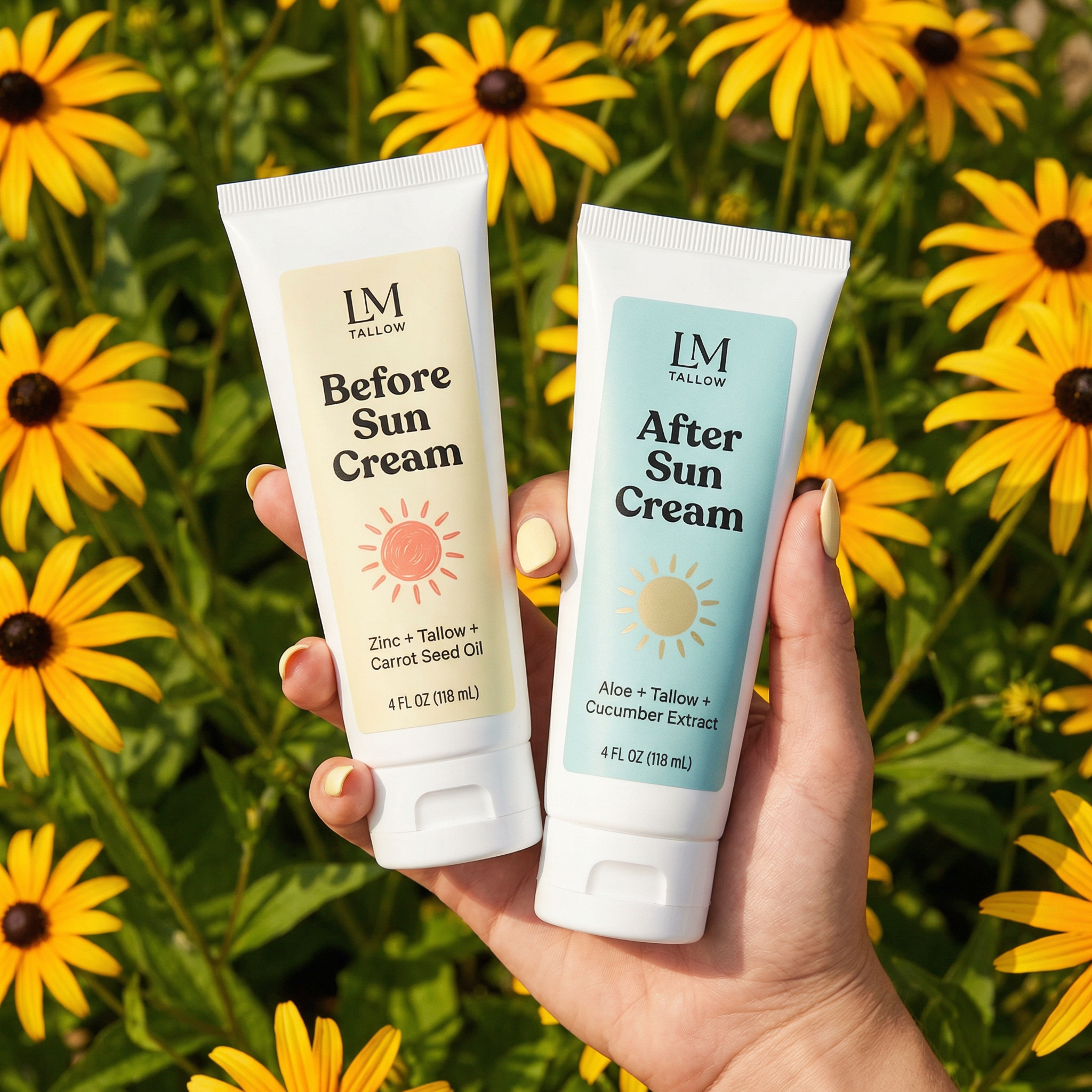 Tallow Sun Care Duo - Natural Before & After Sun Cream Gift Set with Zinc Oxide