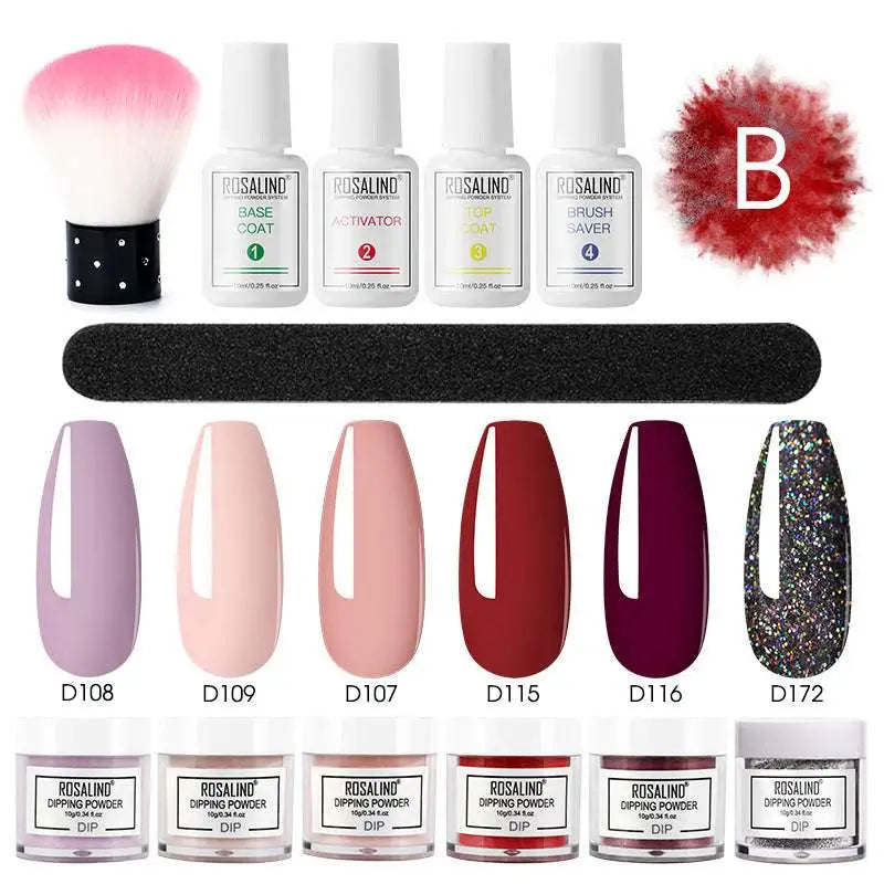 Dipping Powder Nail Beauty Set with Brush