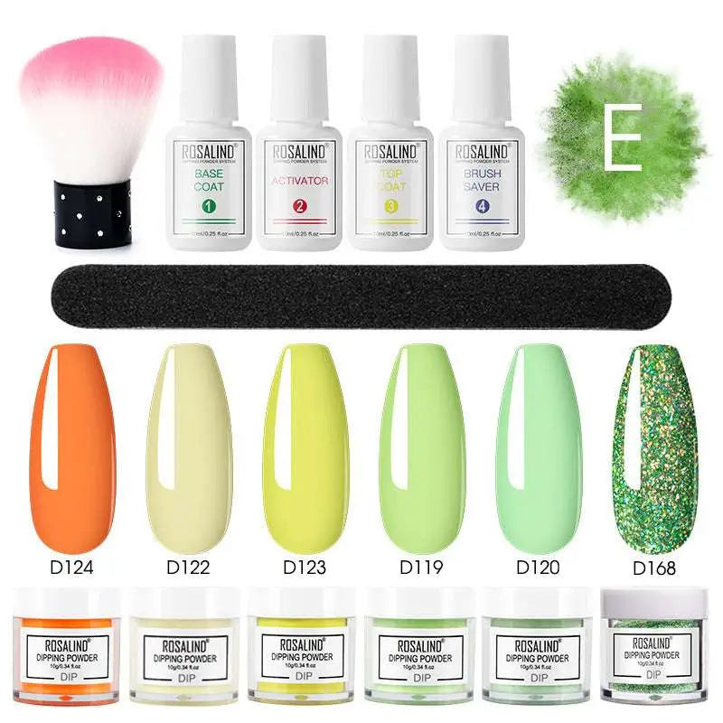 Dipping Powder Nail Beauty Set with Brush