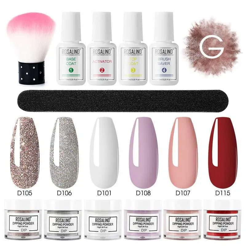 Dipping Powder Nail Beauty Set with Brush