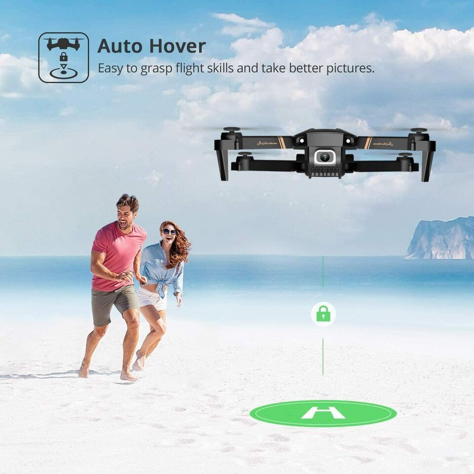 4DRC V4 Drone with 1080P HD Camera for Adults and Kids, Foldable Quadcopter with Wide Angle FPV Live Video, Trajectory Flight, App Control,Optical Flow, Altitude Hold and 2 Modular Batteries